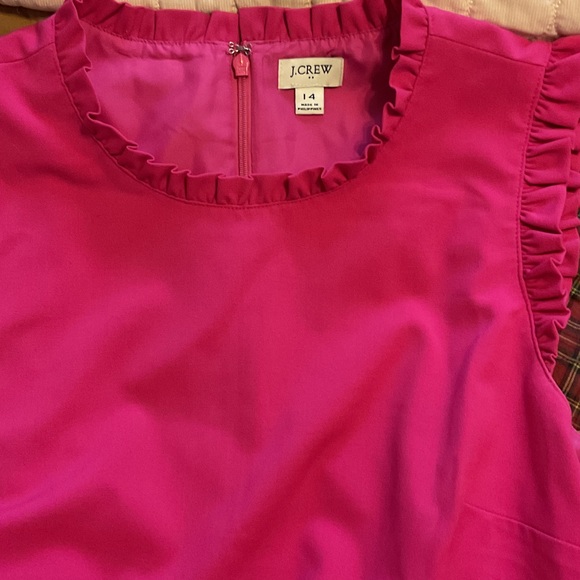 J. Crew Factory Fuchsia Ruffle Mini Dress - Picture 7 of 7